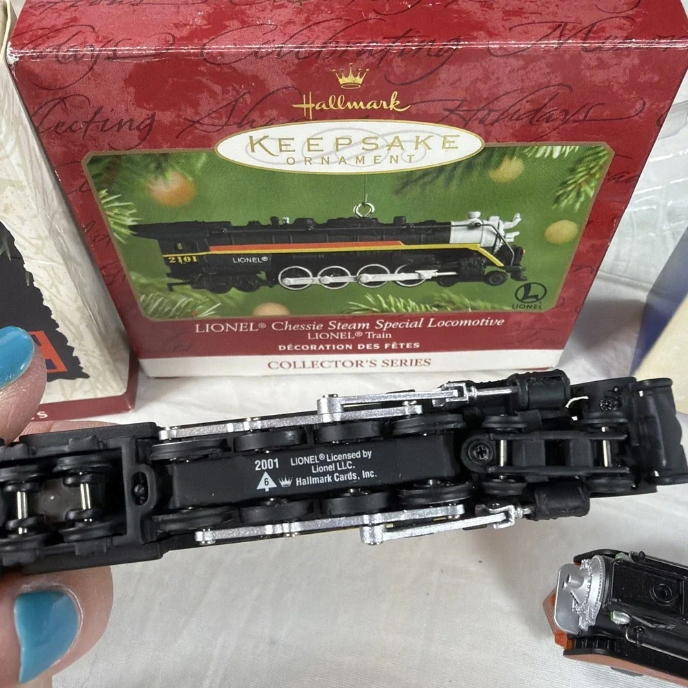 Lionel Locomotive * Vintage Lot Of 4 * Hallmark Keepsake *‎ Metal * Wheels Move